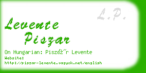 levente piszar business card